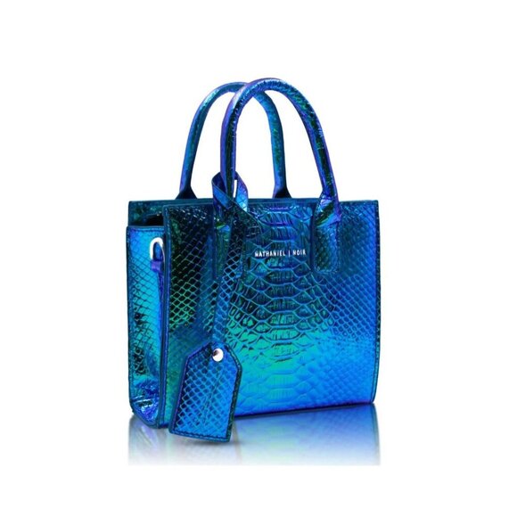 Noir X Python mini bag (blue chrome) - Picture 2 of 8